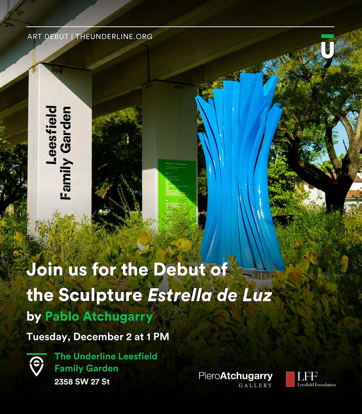 Pablo Atchugarry Illuminates The Underline with 'Estrella de Luz', 2 December | Event in Miami | AllEvents