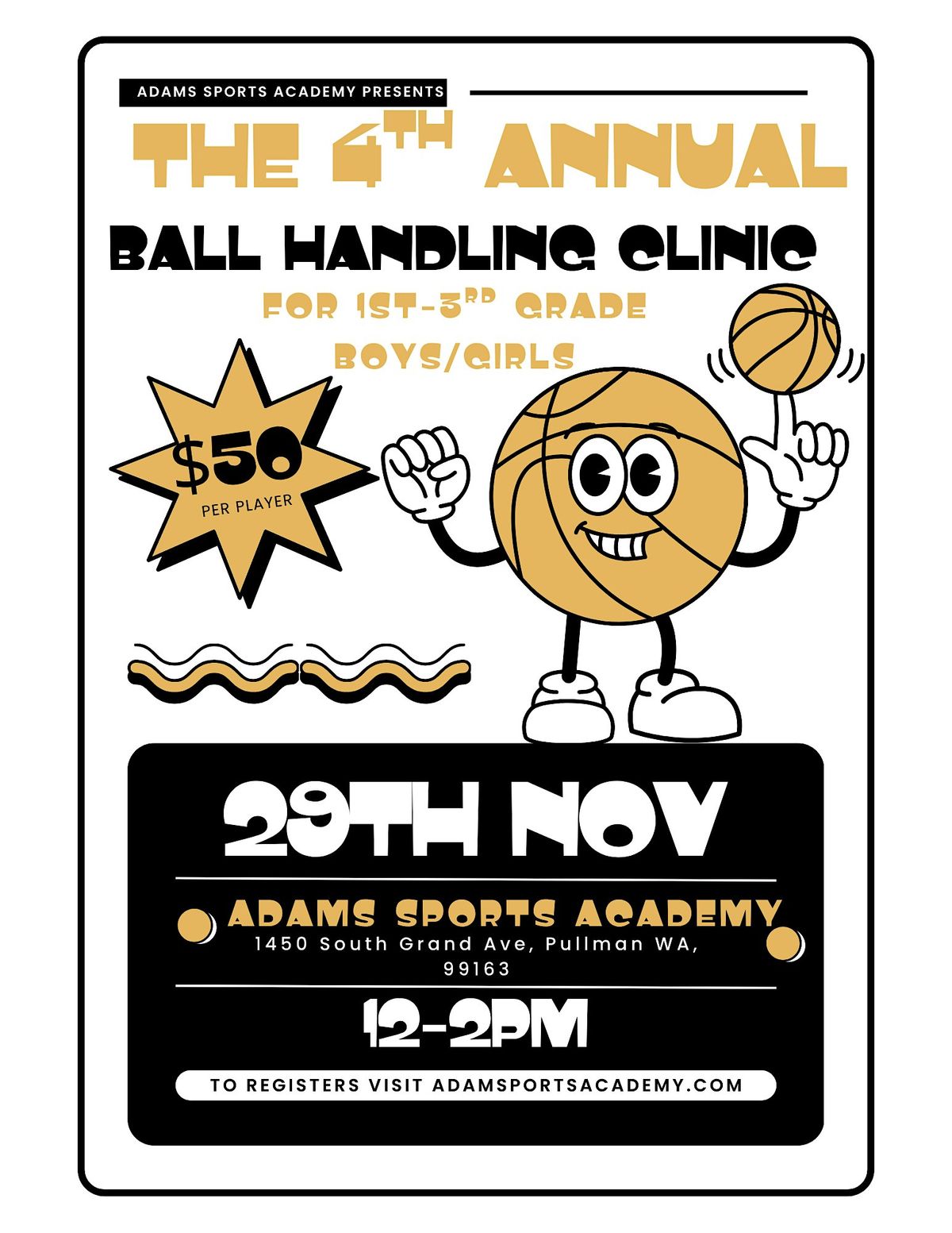 AFA Junior Ball Handling Clinic, 29 November | Event in Pullman | AllEvents