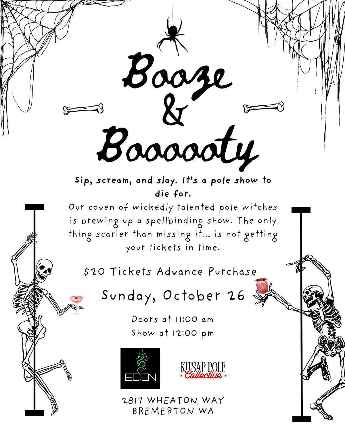 Booze & Booooty- A Spellbinding Pole Brunch, 26 October | Event in Bremerton | AllEvents