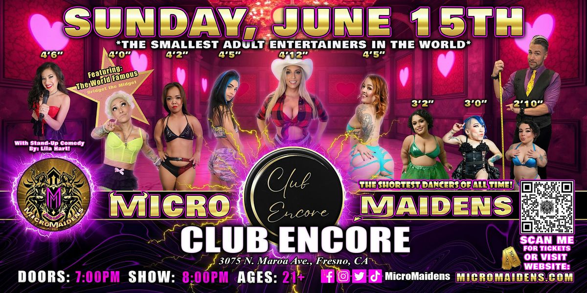 Fresno, CA  - Micro Maidens Dwarf Dancers @Club Encore, 15 June | Event in Fresno | AllEvents