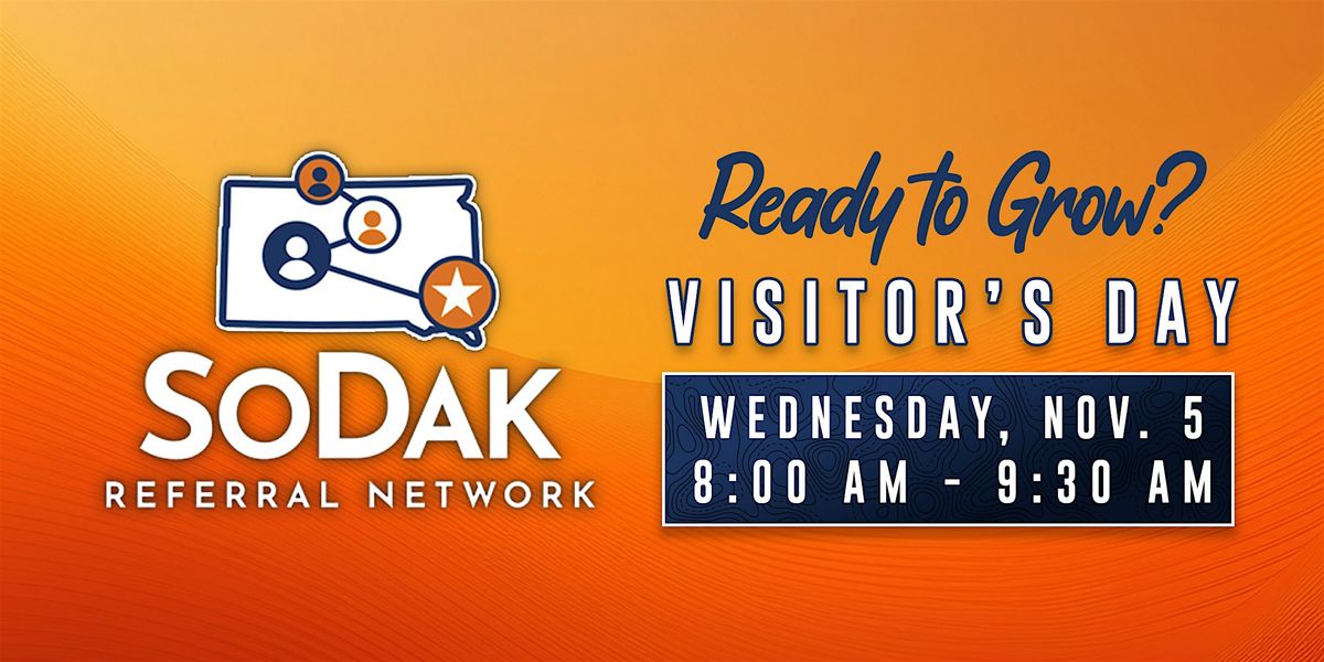 Visitor's Day at Sodak Referral Network, 5 November | Event in Sioux Falls | AllEvents