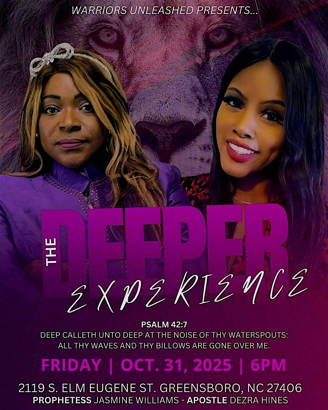 THE DEEPER EXPERIENCE, 31 October | Event in Greensboro | AllEvents