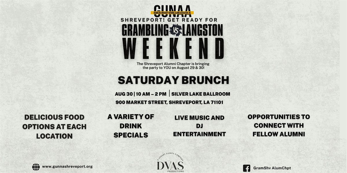 Bayou Blanc Brunch: Grambling vs Langston, 30 August | Event in Shreveport | AllEvents