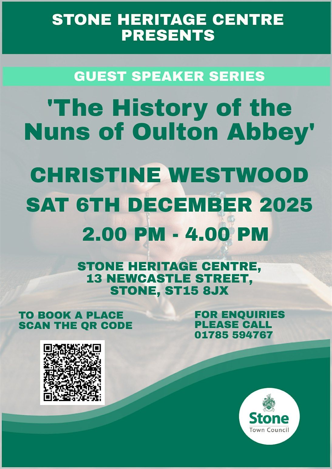 The History of the Nuns of Oulton Abbey, 6 December | Event in Stone | AllEvents