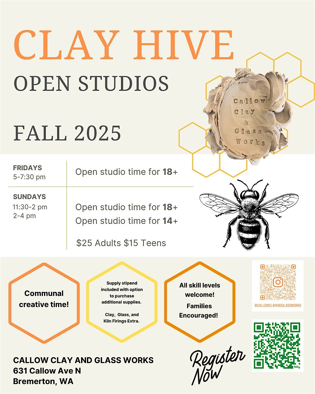 Clay Hive: Open Studio for Teens! | Event in Bremerton | AllEvents