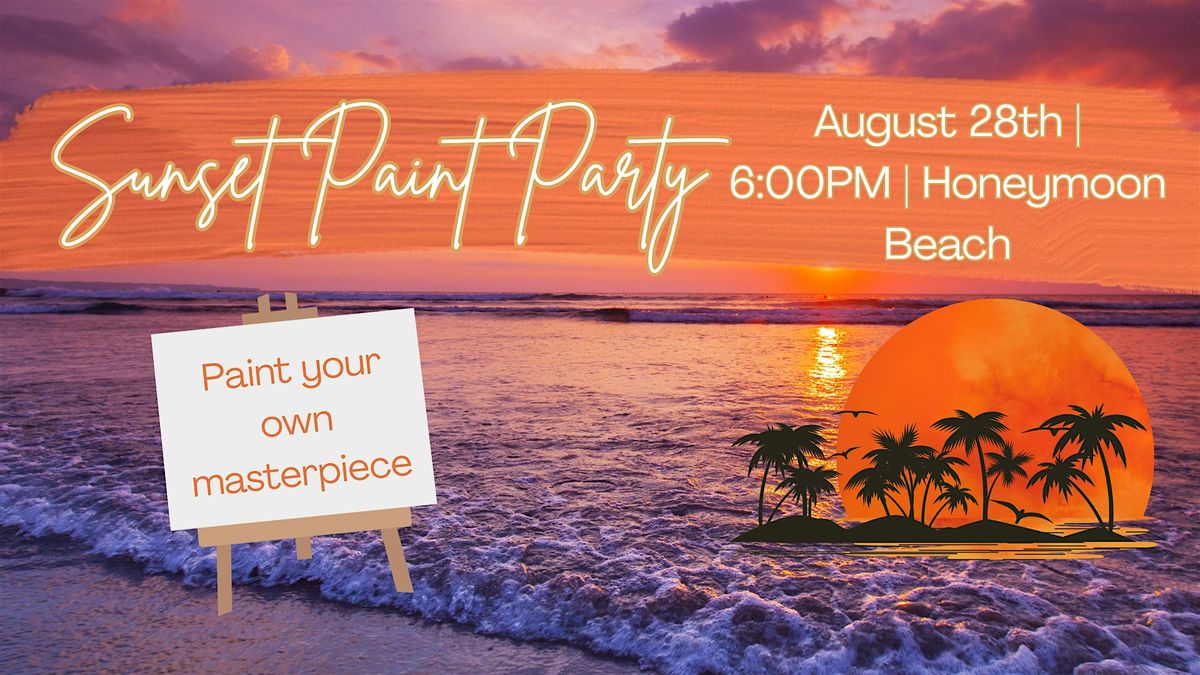 Sunset Painting Party On Honeymoon Island Beach 8/28, 28 August | Event in Dunedin | AllEvents