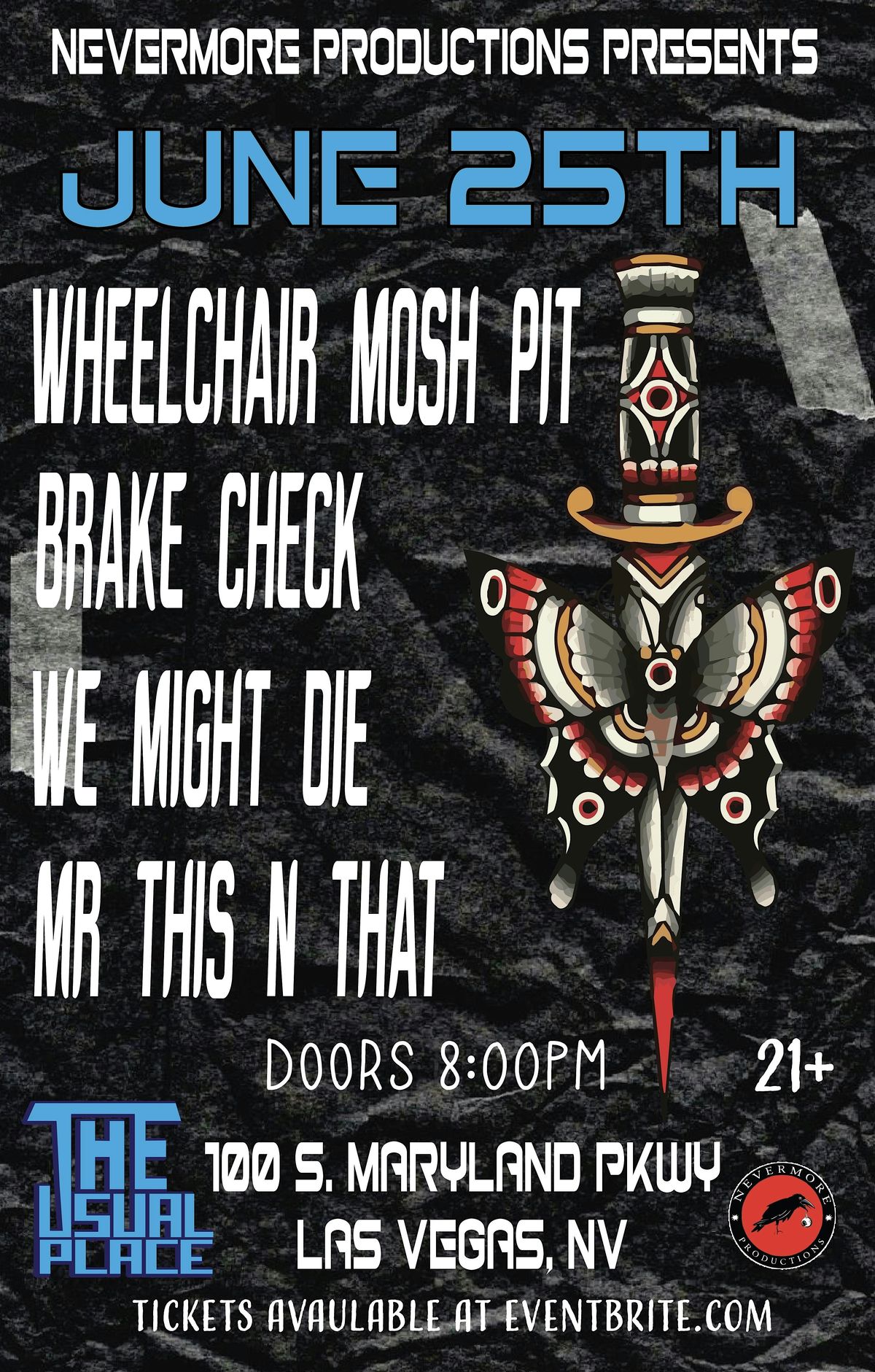 Wheelchair Mosh Pit, Brake Check, AND MORE at The Usual Place, 25 June | Event in Las Vegas | AllEvents