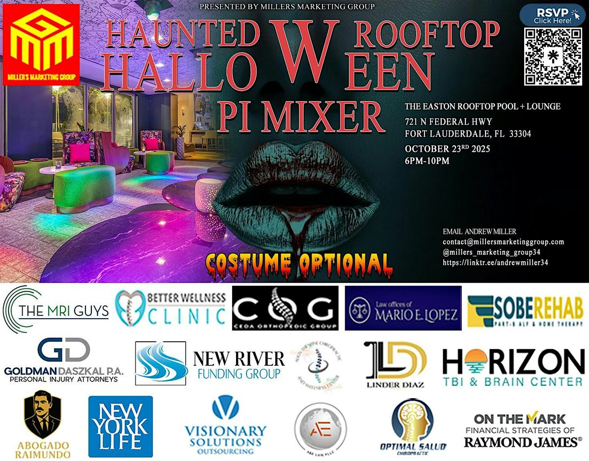 HAUNTED ROOFTOP HALLOWEEN PI MIXER, 23 October | Event in Fort Lauderdale | AllEvents