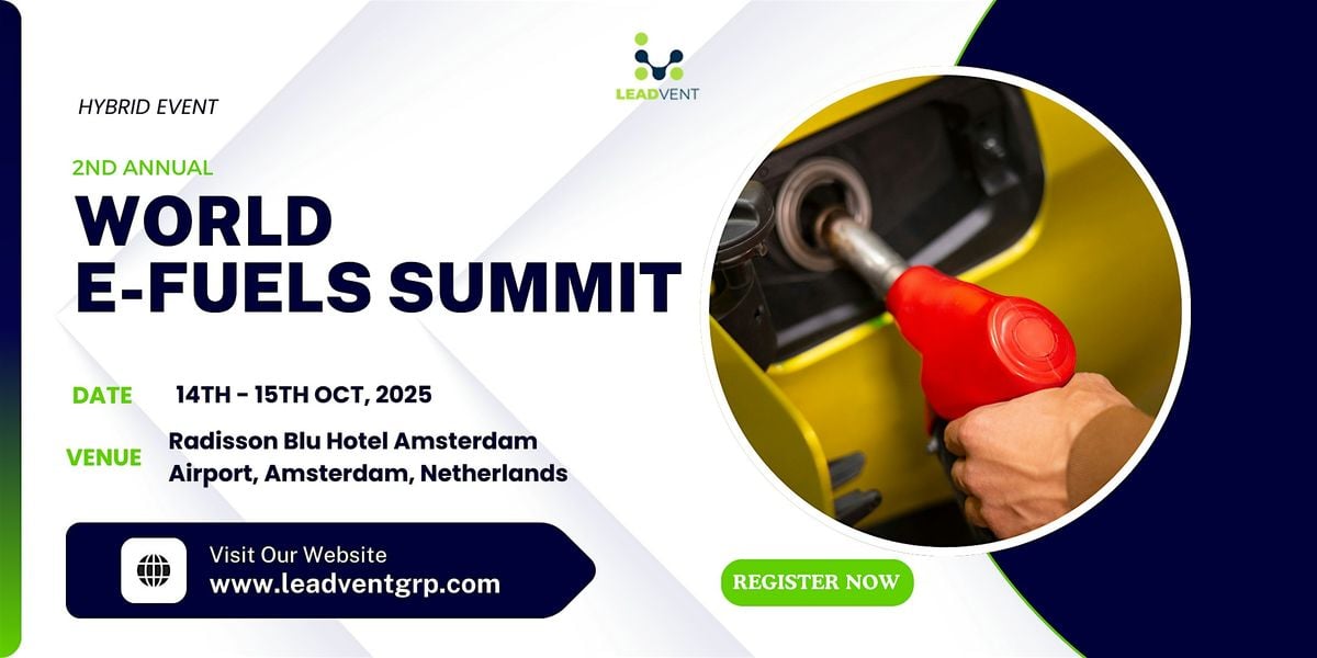2nd Annual World e-Fuels Summit, 14 October | Event in Amsterdam | AllEvents