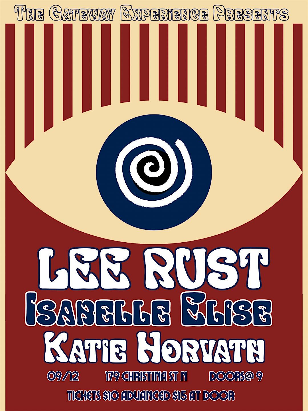 The Gateway Experience Presents - Lee Rust, Isabelle Elise, Katie Horvath, 12 September | Event in Sarnia