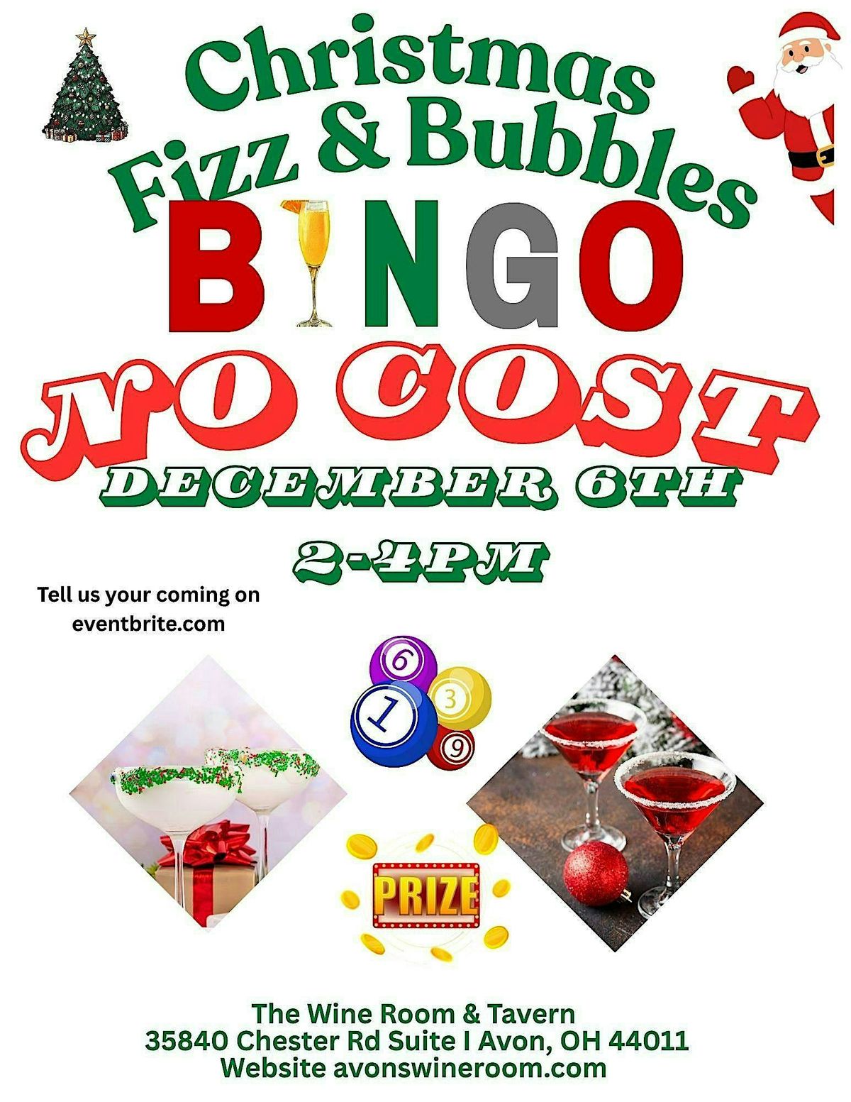Fizz & Bubble Bingo  December at The Wine Room & Tavern Avon, 6 December | Event in Avon | AllEvents