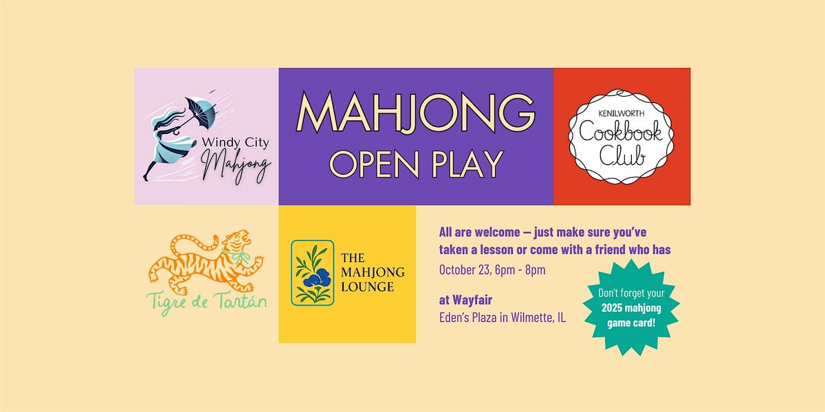 Mahjong Open Play, 23 October | Event in Wilmette | AllEvents