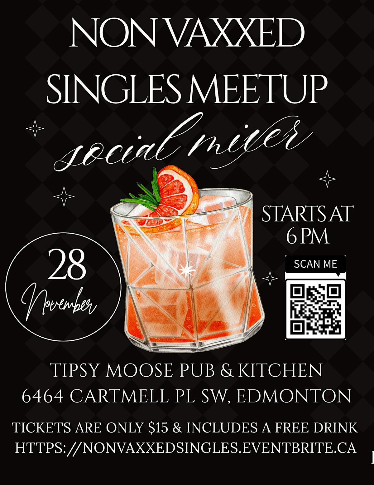 Non Vaxxed Singles Meetup Social Mixer, 28 November | Event in Edmonton | AllEvents