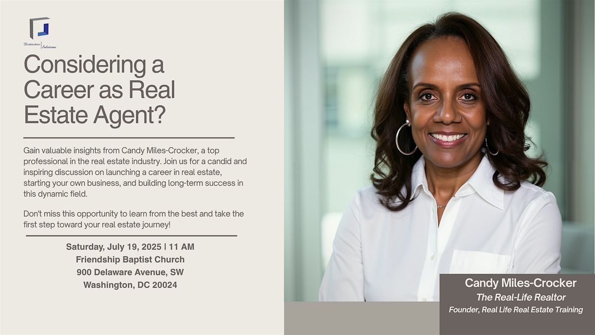 Considering A Career As A Real Estate Agent, 19 July | Event in Washington | AllEvents
