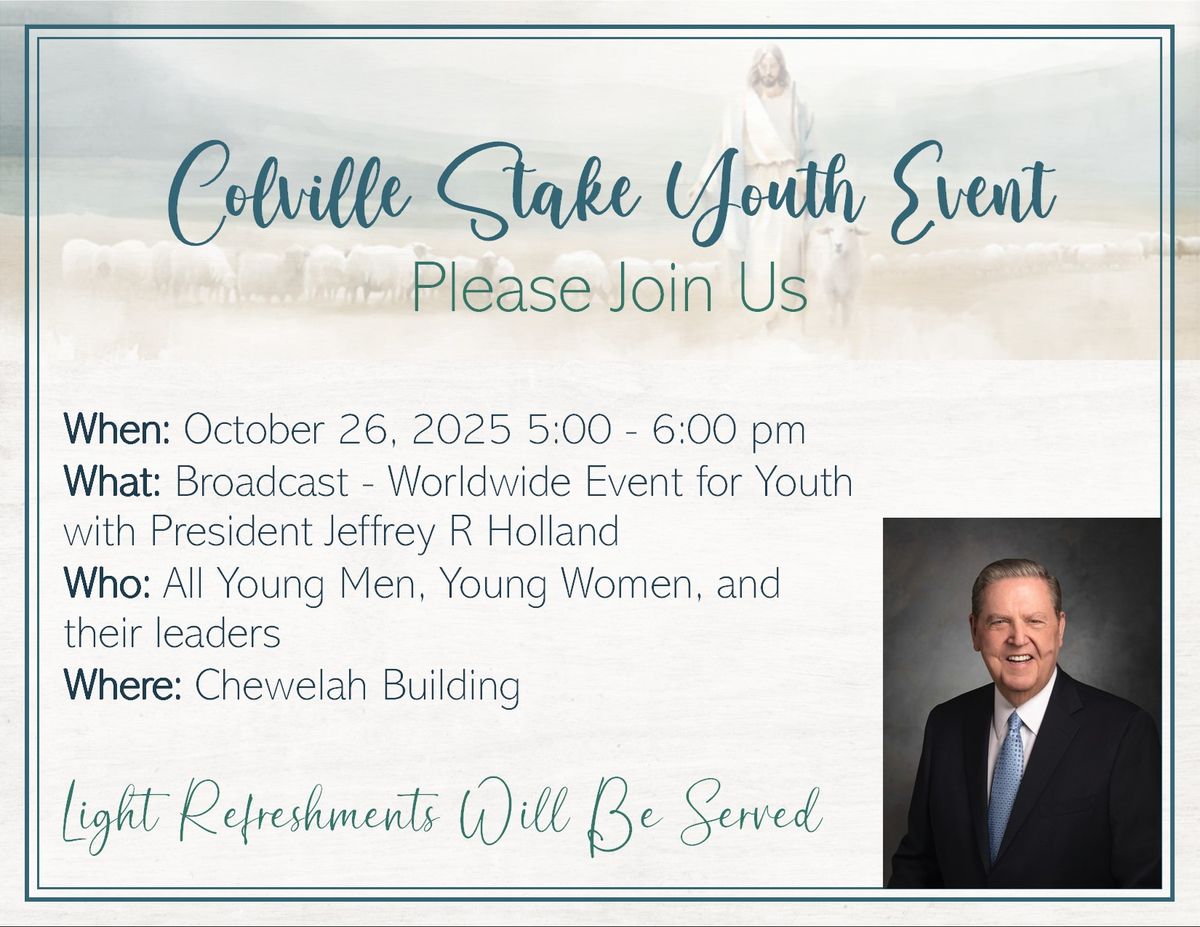 Worldwide Event for Youth With President Holland, 26 October | Event in Chewelah | AllEvents