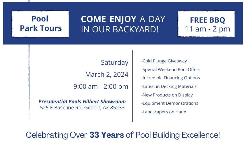 Backyard Pool Expo at Presidential Pools , Presidential Pools, Spas