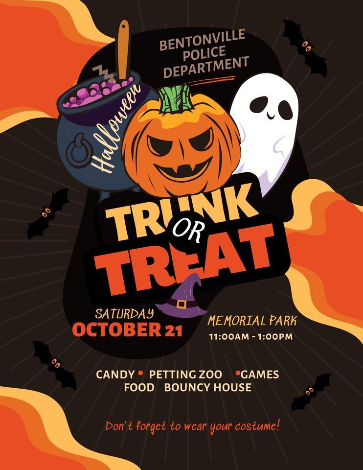 Bentonville Police Department Trunk or Treat, Memorial Park, Bentonville, October 21 2023