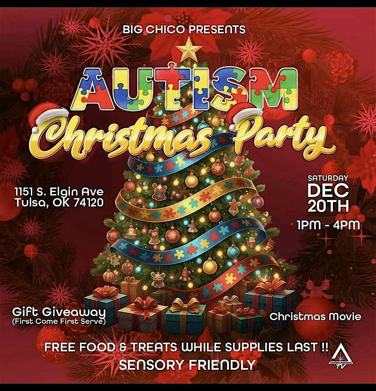 Big Chicos Children’s Autism Christmas Party, 20 December | Event in Tulsa | AllEvents