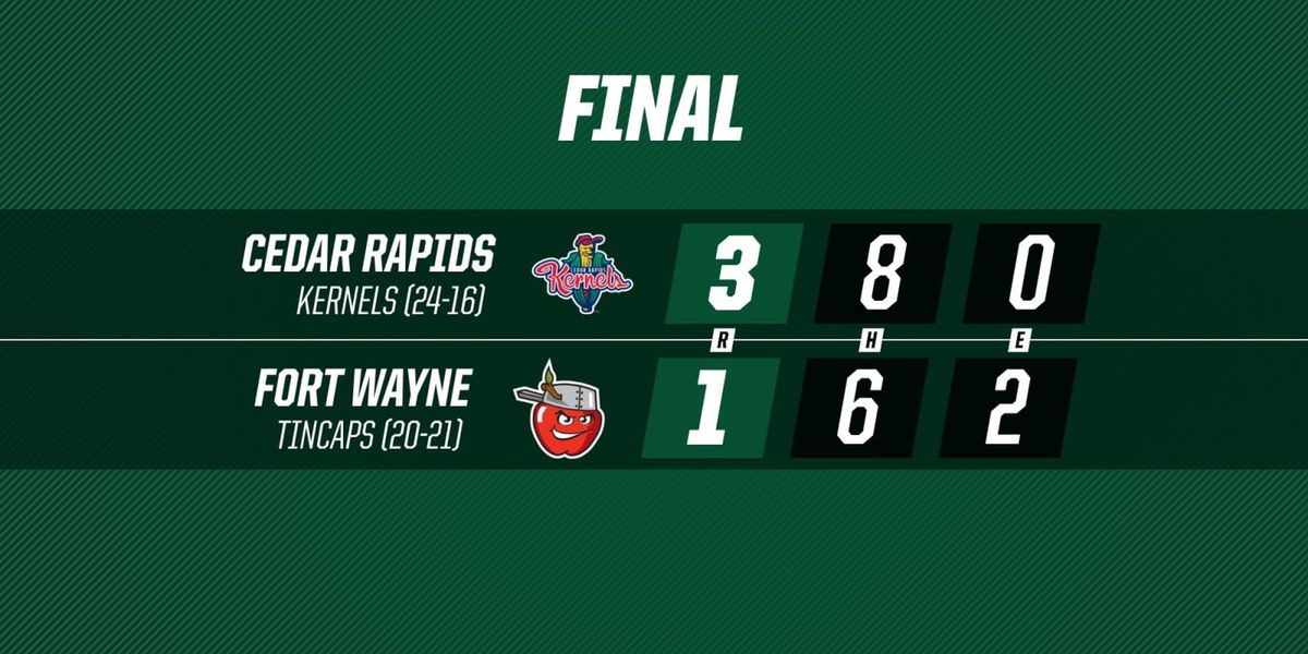 Fort Wayne Tincaps at Cedar Rapids Kernels at Veterans Memorial Stadium - IA, 12 May | Event in Cedar Rapids