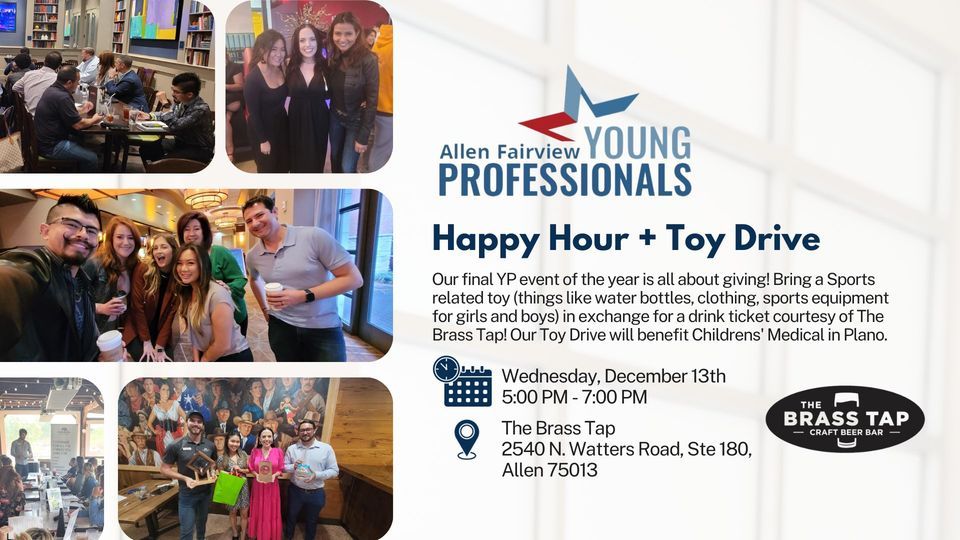 Young Professionals Happy Hour & Toy Drive!, The Brass Tap Allen