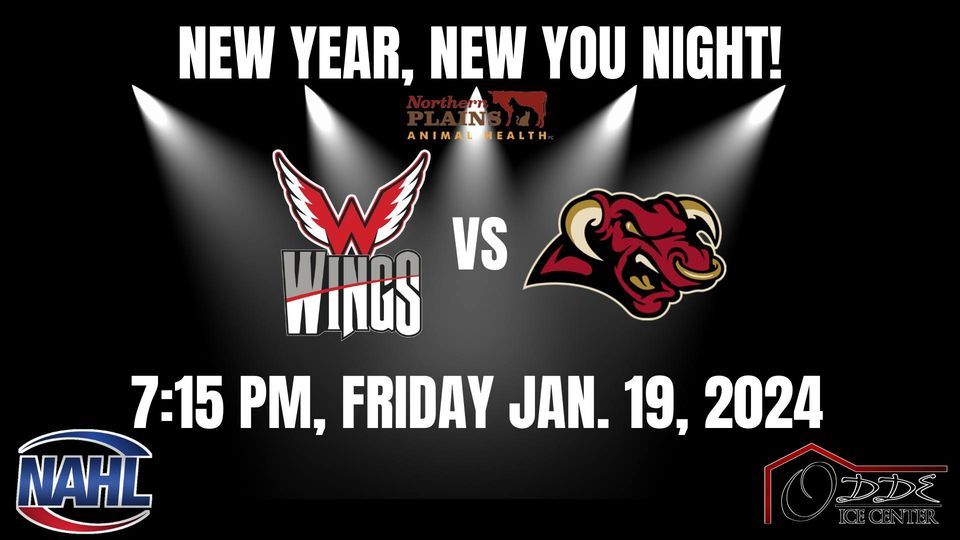 Aberdeen Wings VS Minot Minotauros New Year, New You!, Odde Ice Center