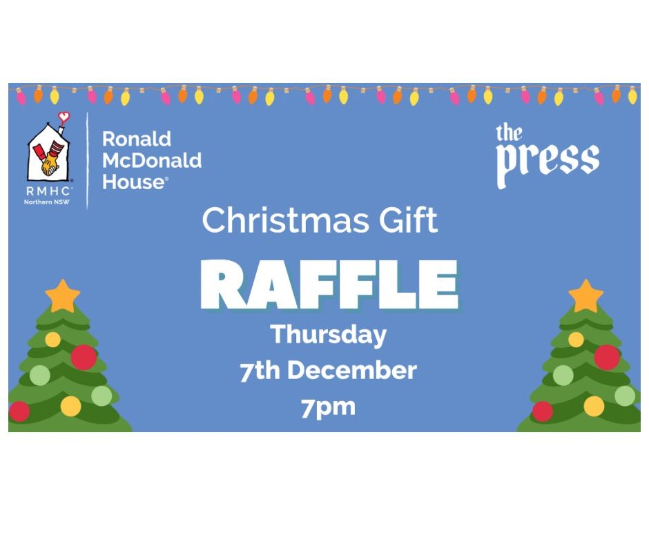 Ronald McDonald House Christmas Gift Raffle, The Press Basement Bar
