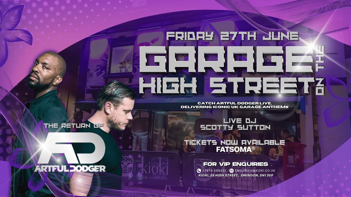 Garage on the High Street : The return of Artful Dodger, 27 June | Event in Swindon | AllEvents