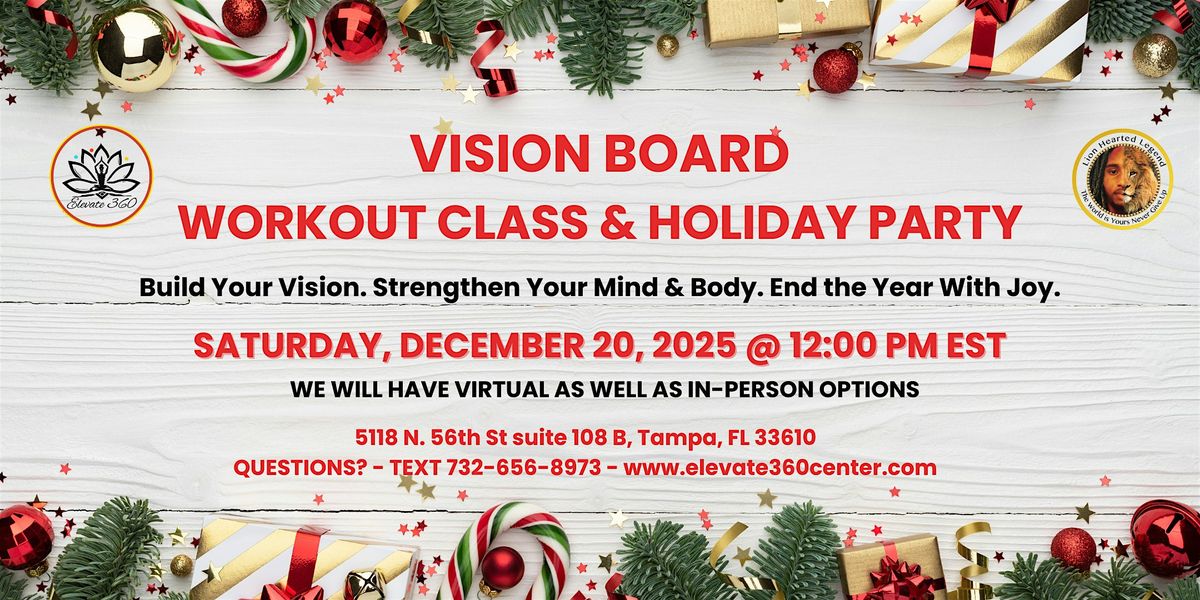 Vision Board + Workout Class + Holiday Party, 20 December | Event in Tampa | AllEvents