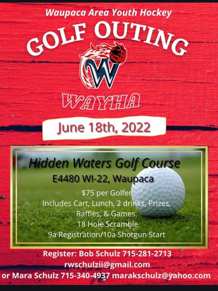 WAYHA Golf Outing, Hidden Waters Golf Course, E4480 WI22, Waupaca