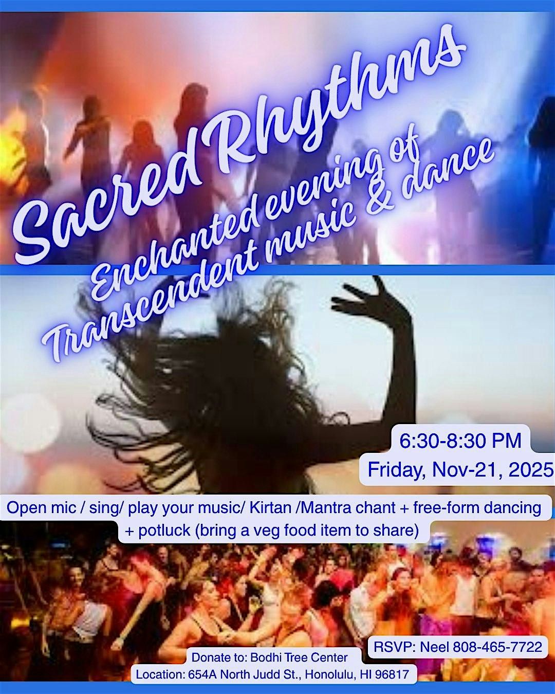 Uplifting/World music / Open mic ! bring instruments  /  Free Form Dancing, 21 November | Event in Honolulu