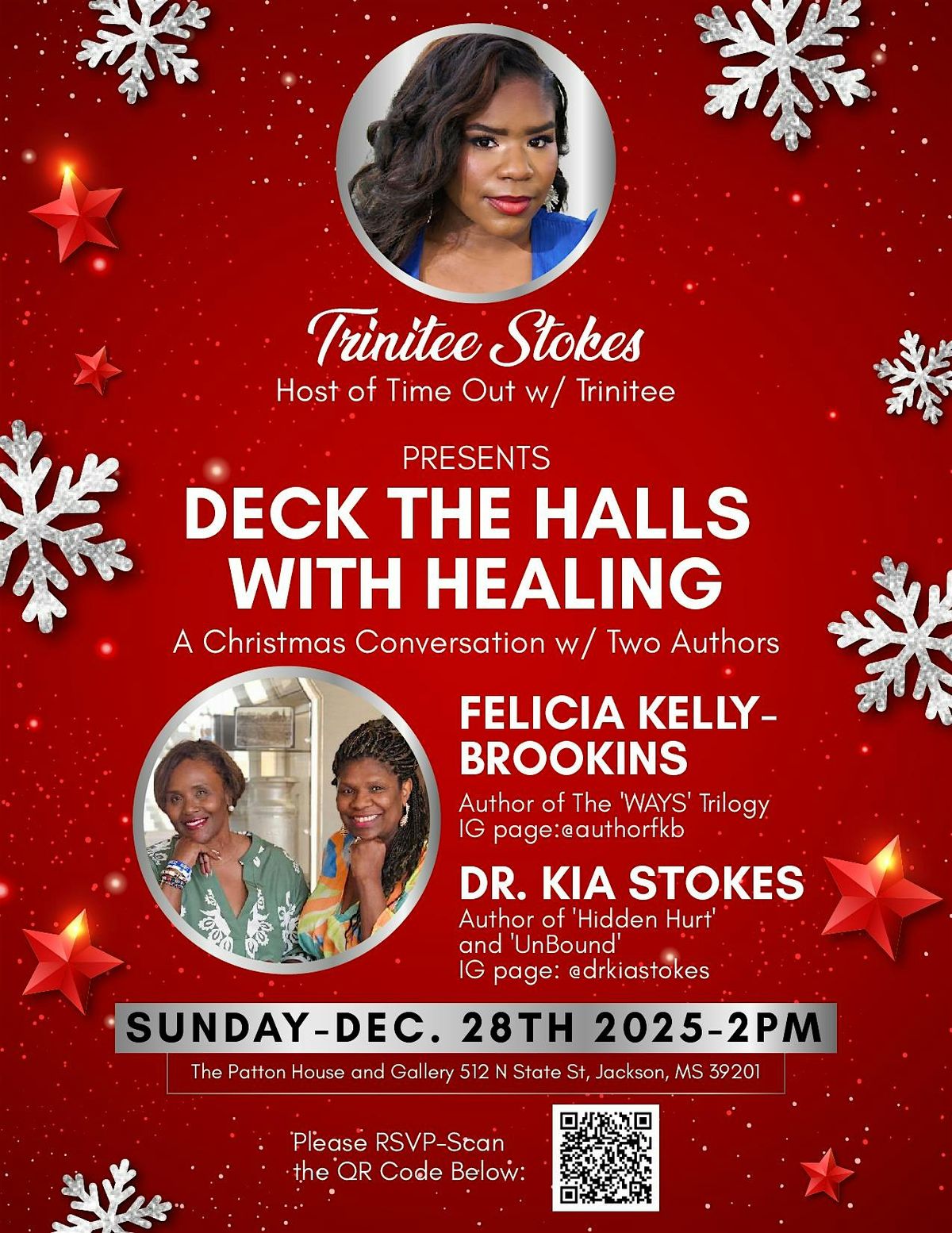 DECK THE HALLS WITH HEALING: AN AUTHOR CONVERSATION, 28 December | Event in Jackson | AllEvents