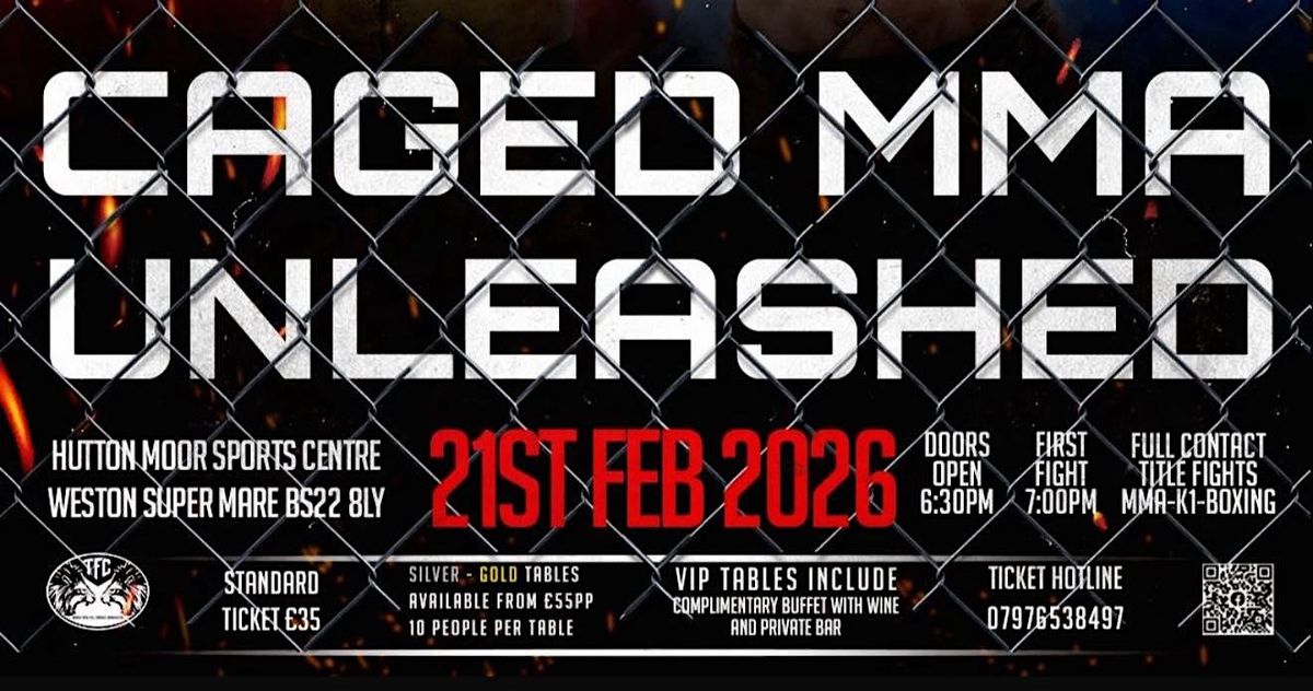 CAGED MMA UK - UNLEASHED, 21 February | Event in Weston-super-Mare | AllEvents