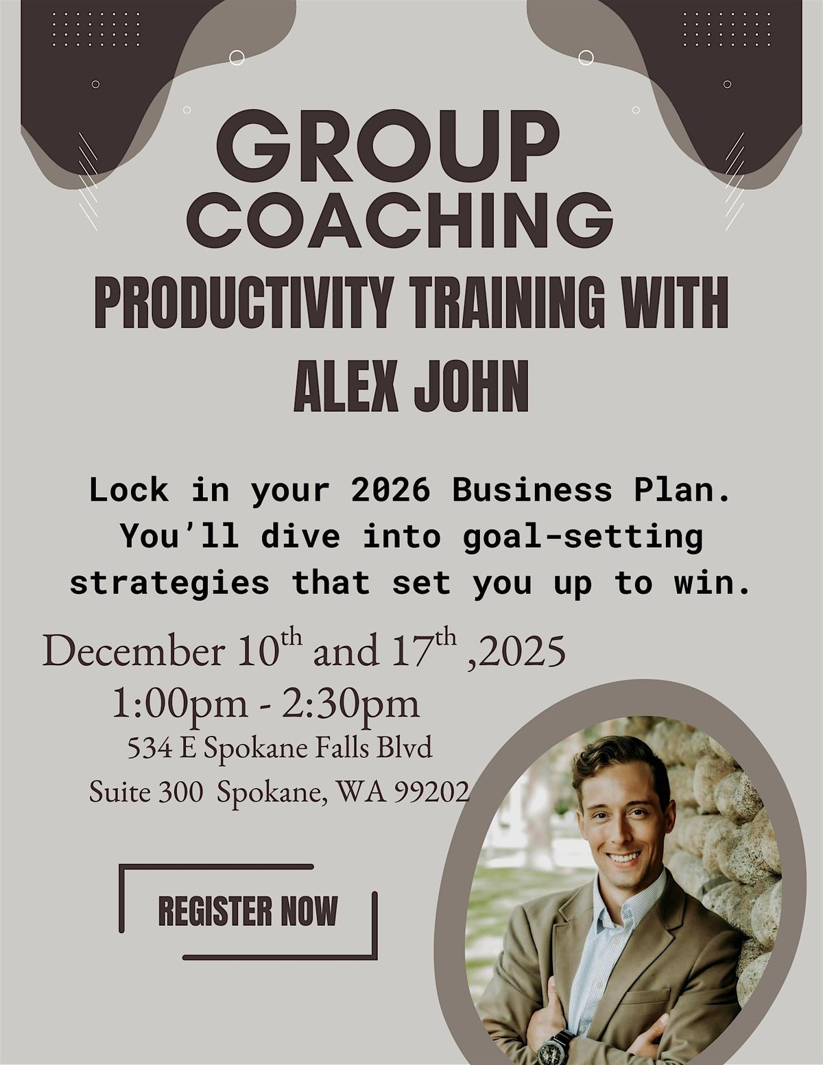 Productivity Group Coaching, 10 December | Event in Spokane | AllEvents
