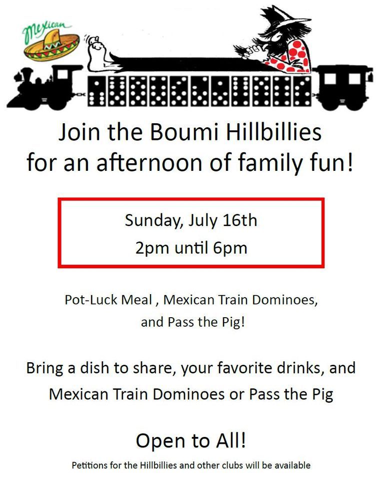 Hillbilly Game Night, Boumi Shriners, Rosedale, 16 July
