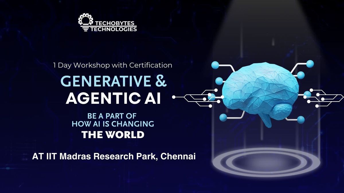 AI Weekend - GENERATIVE &amp; AGENTIC AI at IIT Madras Research Park, 7 December | Event in Chennai | AllEvents