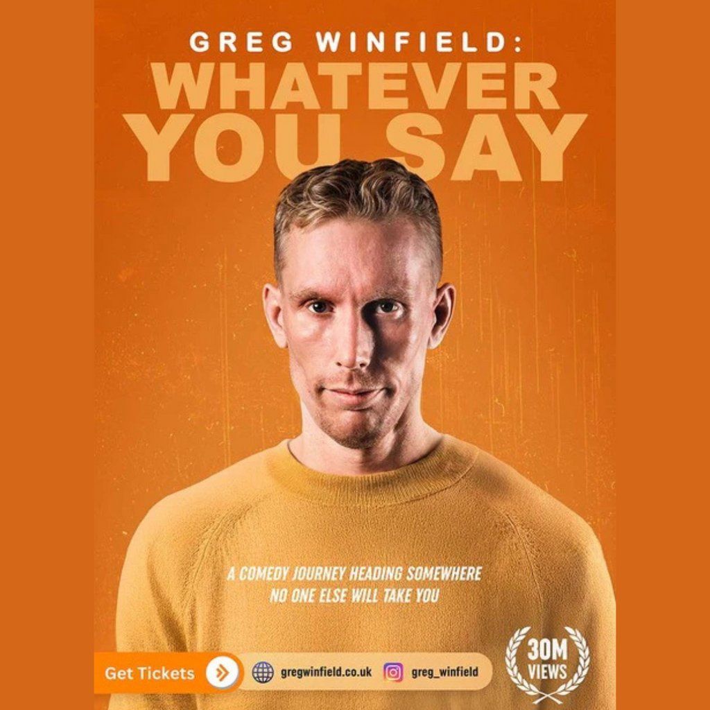 Greg Winfield Southampton Comedy tour date, 16 April | Event in Southampton | AllEvents