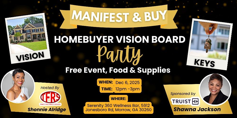 Manifest & Buy: Homebuyer Vision Board Party, 6 December | Event in Morrow | AllEvents