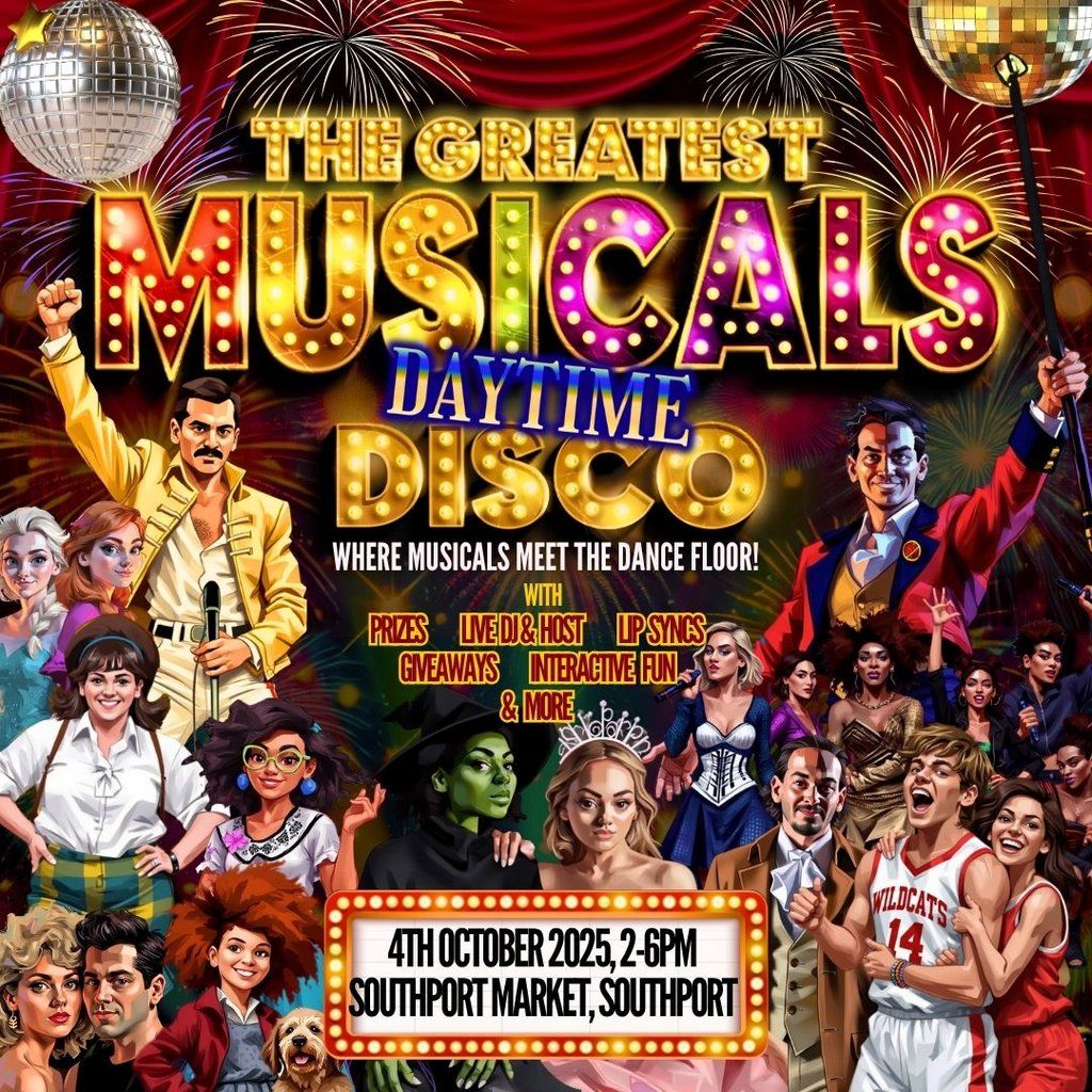 The Greatest MUSICALS Daytime Disco - Southport, 4 October | Event in Southport | AllEvents
