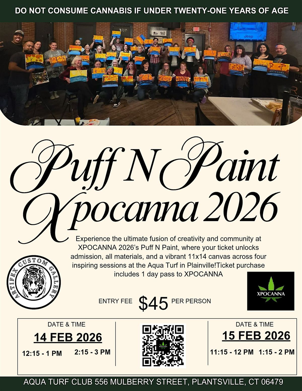 PUFF N PAINT @XPOCANNA 2026, 14 February | Event in Southington | AllEvents