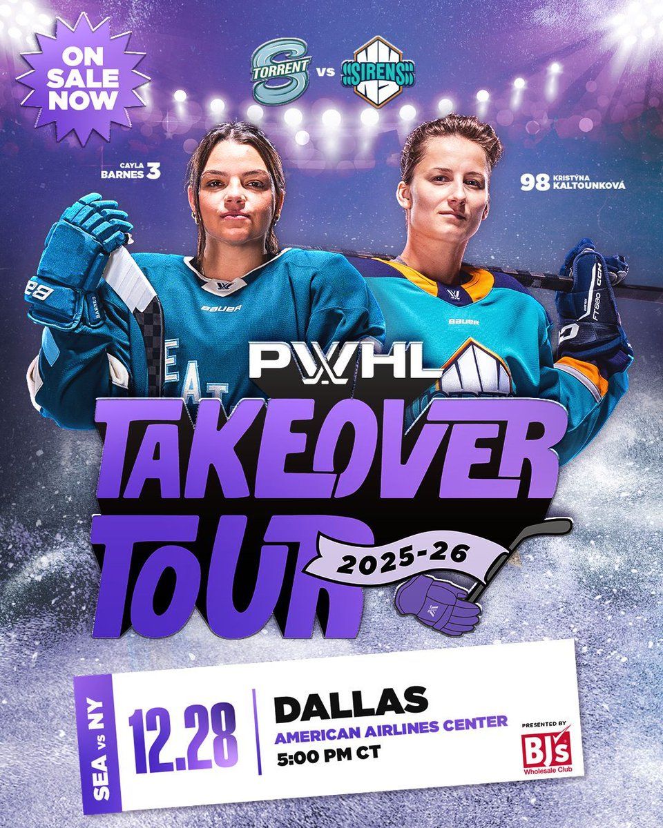 PWHL Takeover Tour - New York Sirens vs Seattle Torrent at Allstate Arena, 25 March | Event in Rosemont | AllEvents