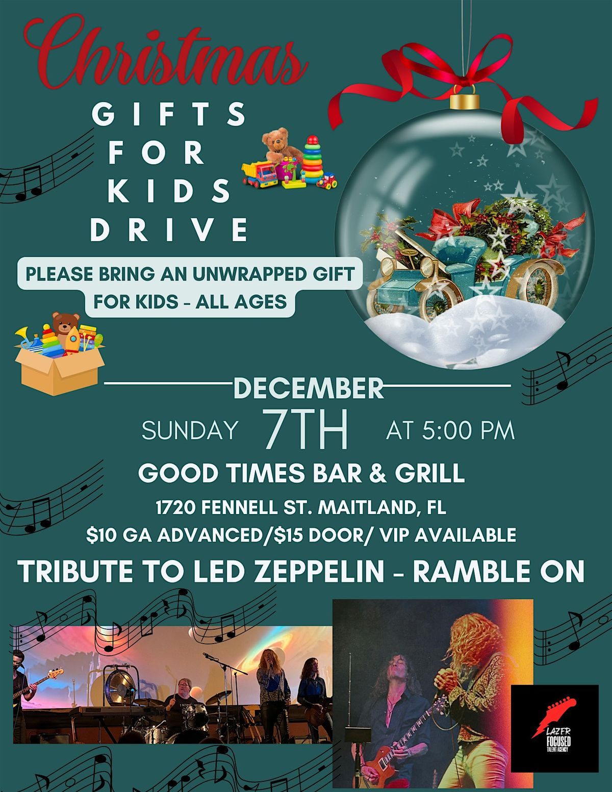 LED ZEPPELIN TRIBUTE - RAMBLE ON - TOY DRIVE FOR CHRISTMAS, 7 December | Event in Maitland | AllEvents