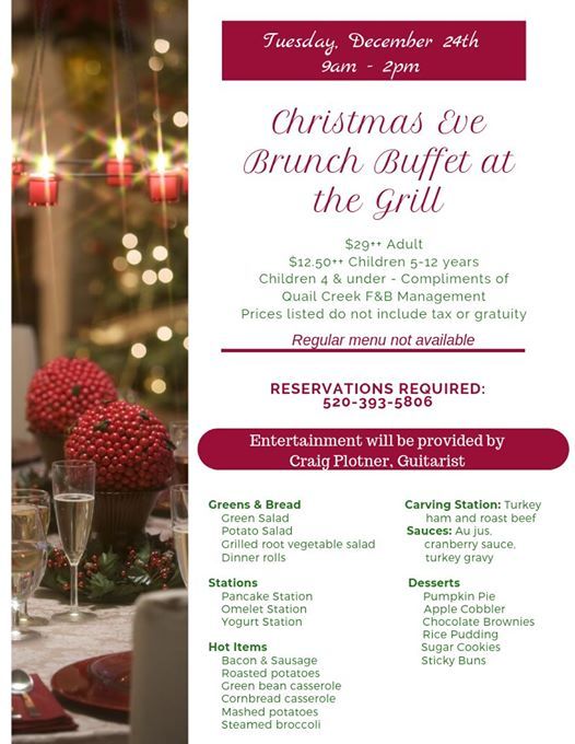 Christmas Eve Brunch Buffet at the Grill Green Valley