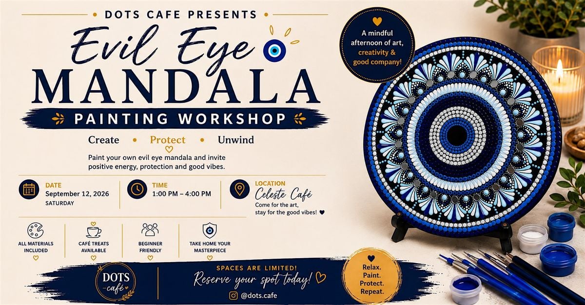 Evil eye mandala painting workshop