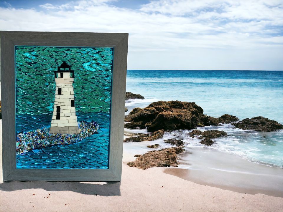 Lighthouse mosaic art , Drewer & Taylor Business Services, Crisfield