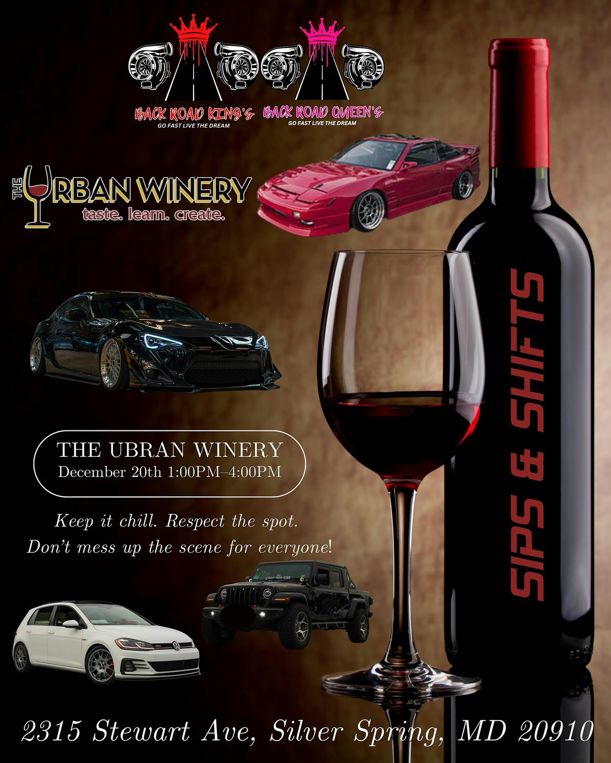 Sips and Shifts - Back Road Kings and Queens Car Meet Up, 20 December | Event in Silver Spring | AllEvents