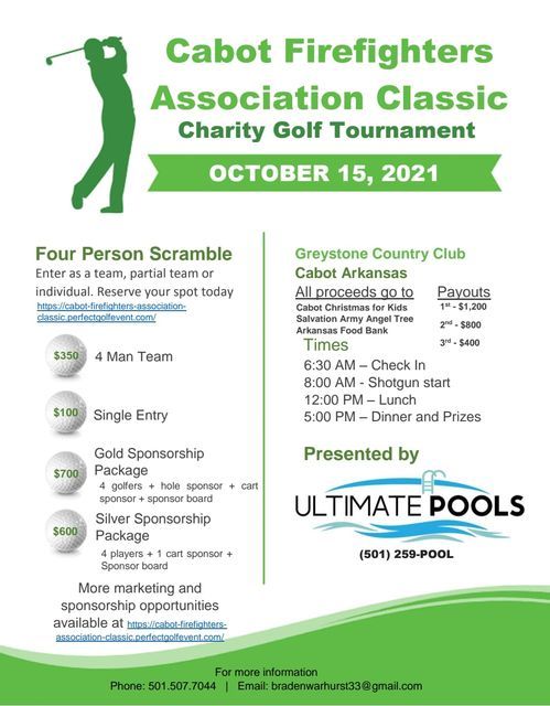 Upcoming Tournaments In Cabot Ar Allevents In Arkansas Charity Golf Tournament 2022