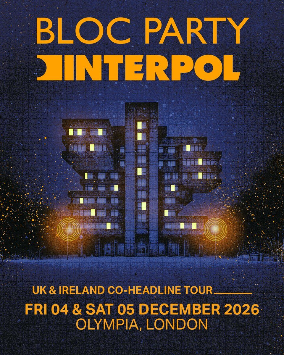 Bloc Party & Interpol at Brighton Centre, 26 November | Event in Brighton | AllEvents