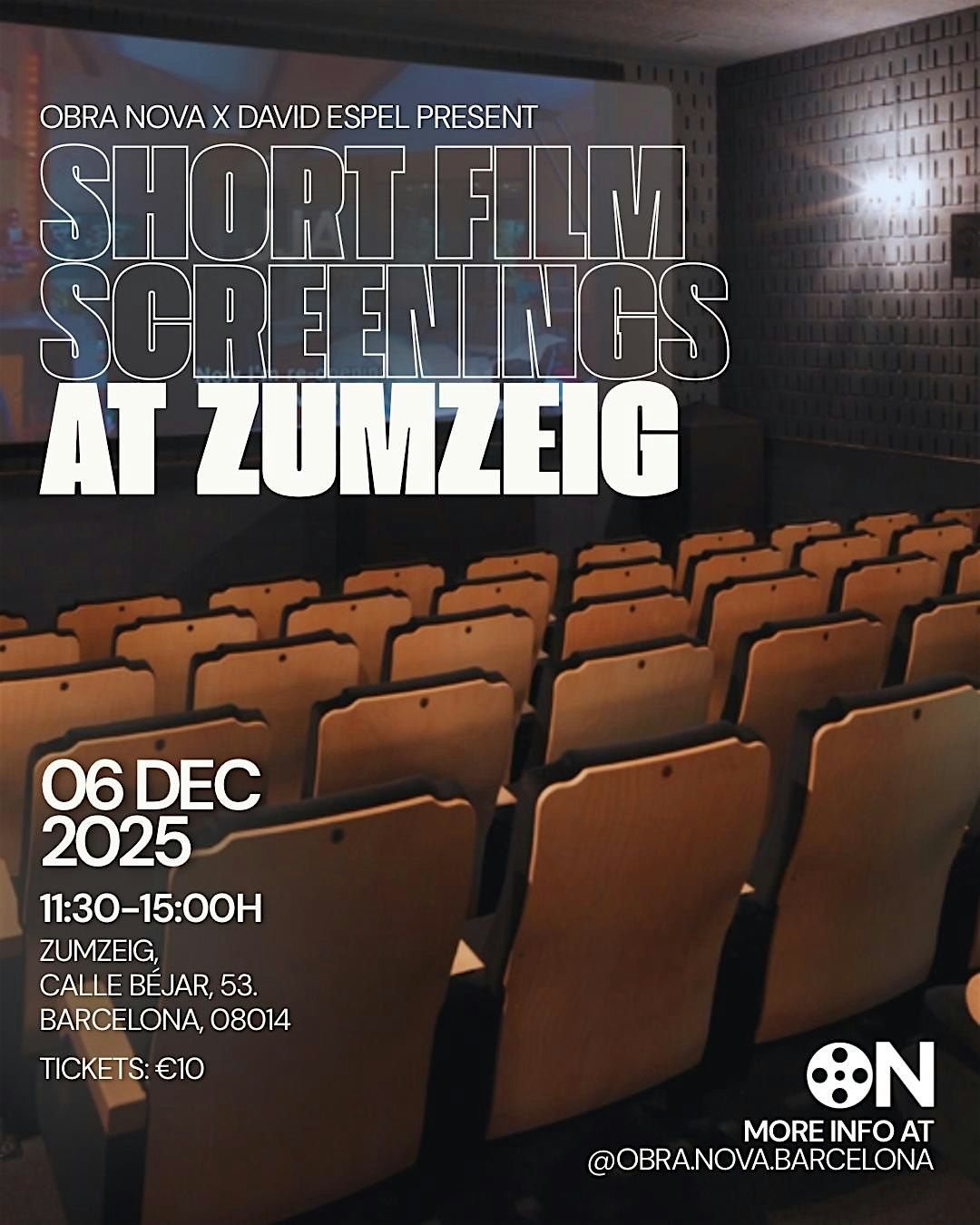 Obra Nova X David Espel Short Film Screenings, 6 December | Event in Barcelona | AllEvents