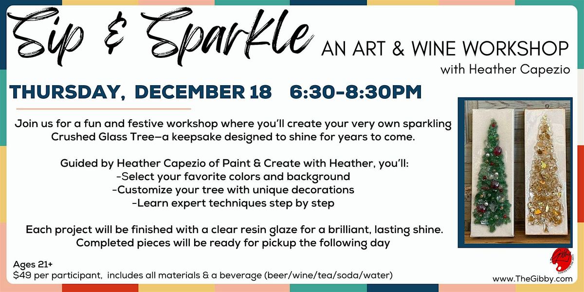 Sip & Sparkle: An Art & Wine Workshop, 18 December | Event in Middletown | AllEvents