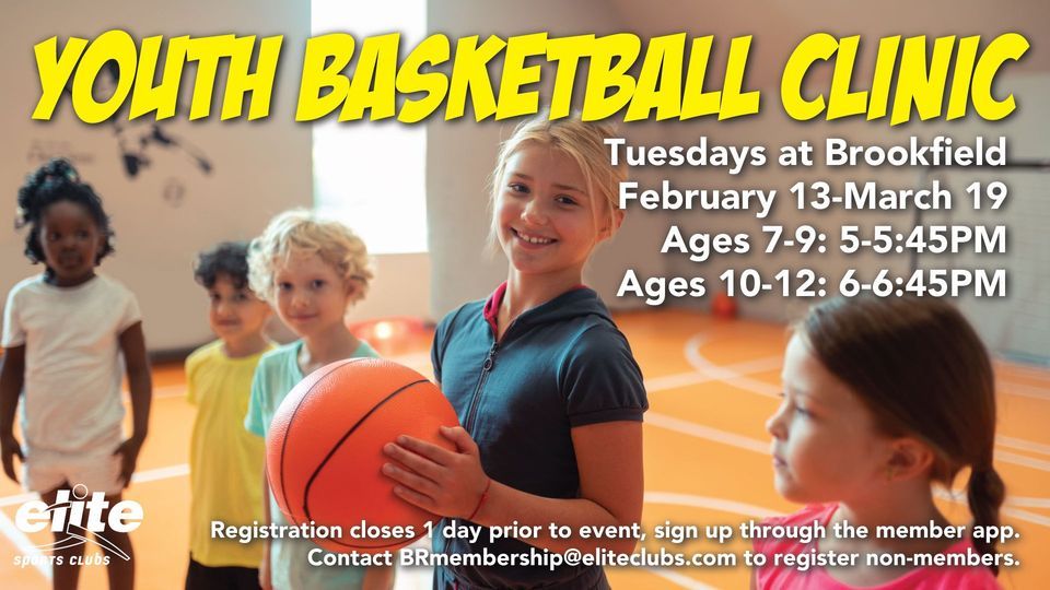 Youth Basketball Clinics, Elite Sports Clubs (Brookfield), February 13 2024 AllEvents.in